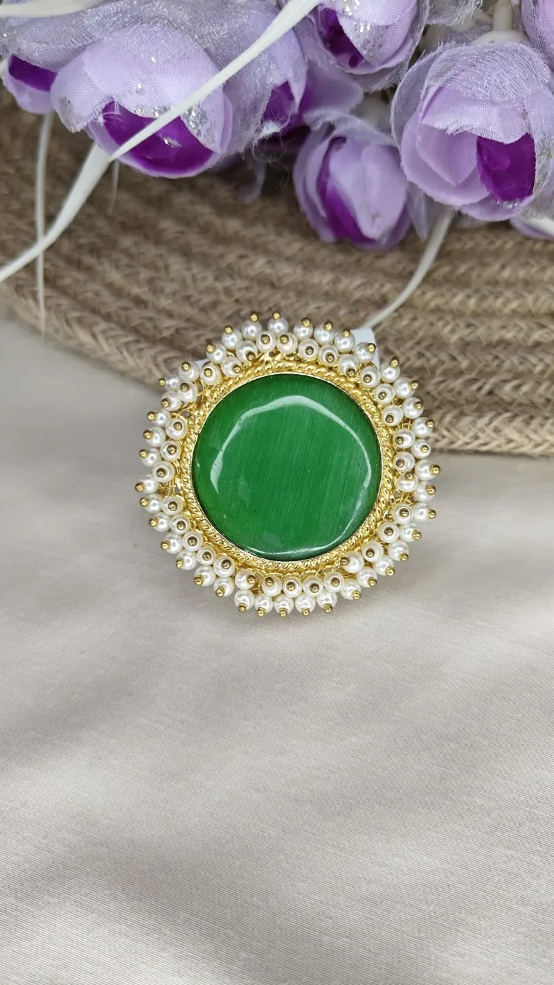 Monalisa natural stone ring - Image 2