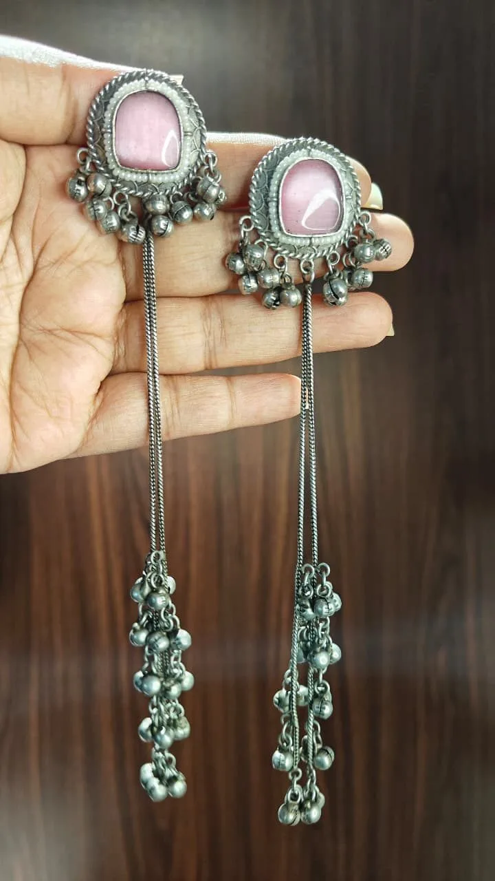 Sufi Kashmiri Earrings – Pink - Image 2