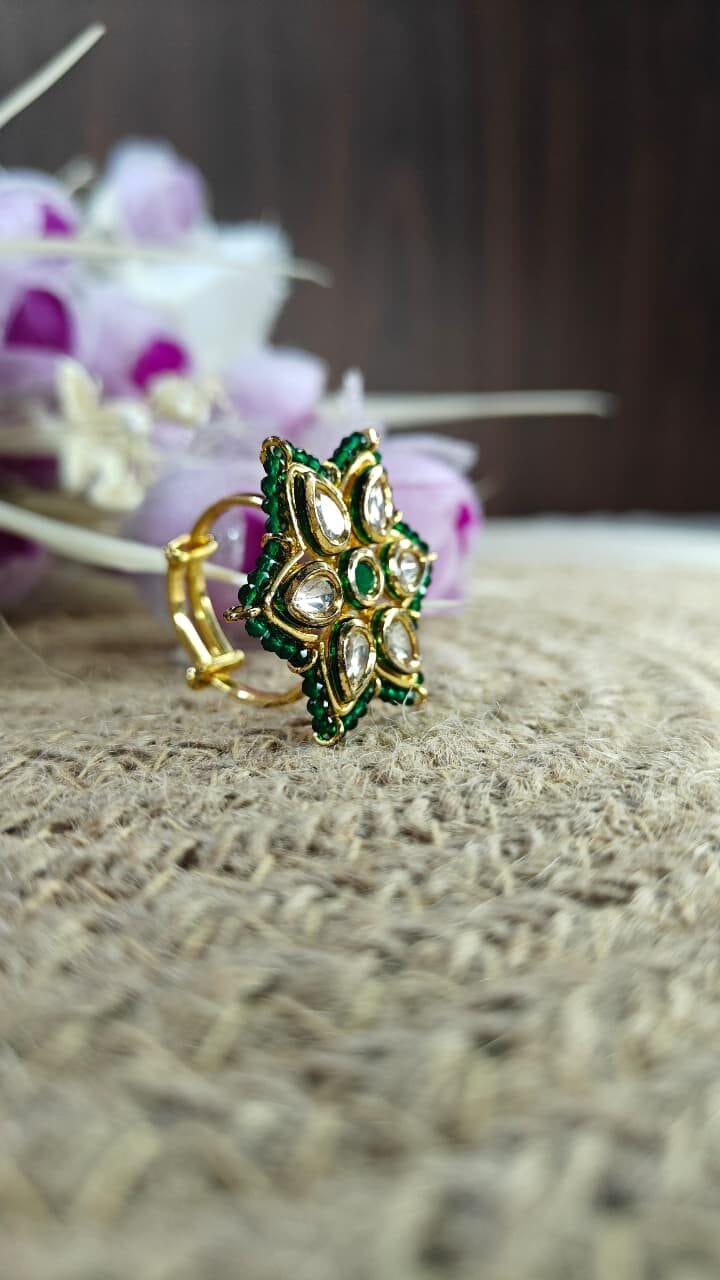 Neera Green Adjustable Ring - Image 3