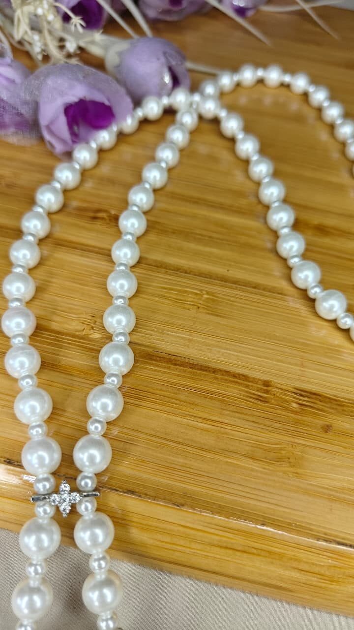 Shweta Pearl Long Statement Mala - Image 6