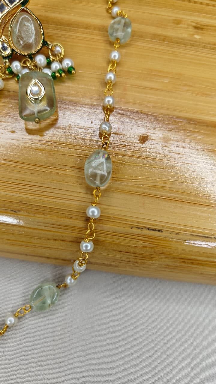 Peacock Kundan Necklace Set - Image 8