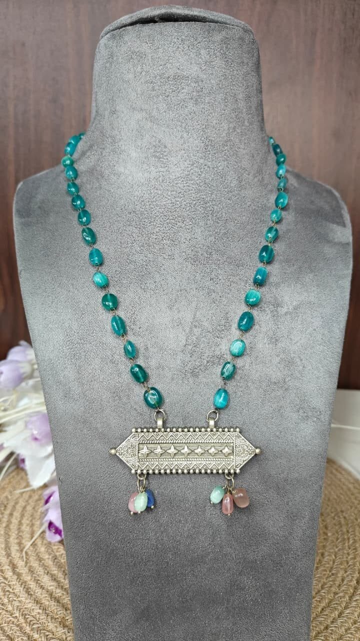 Rangrez Tribal Necklace - Green - Image 5