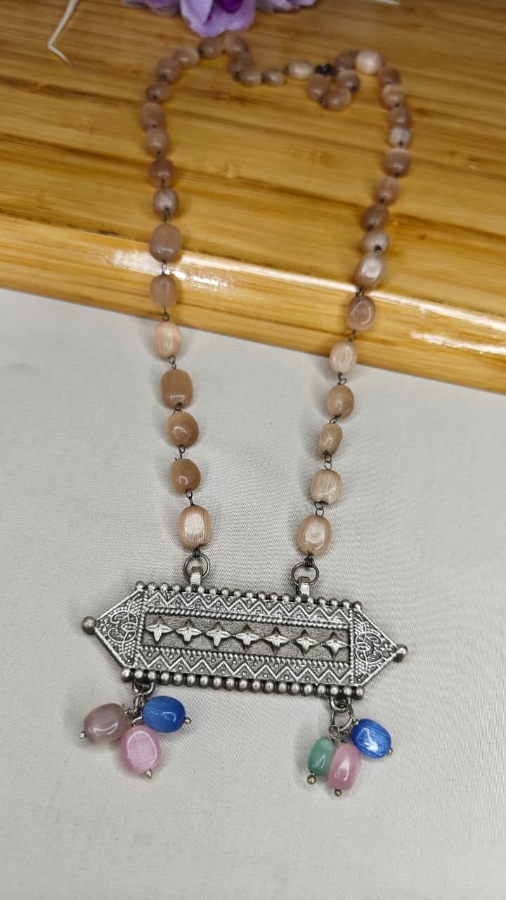 Rangrez Tribal Necklace - Beige - Image 6