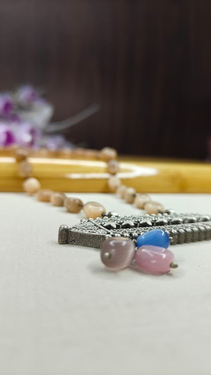 Rangrez Tribal Necklace - Beige - Image 3