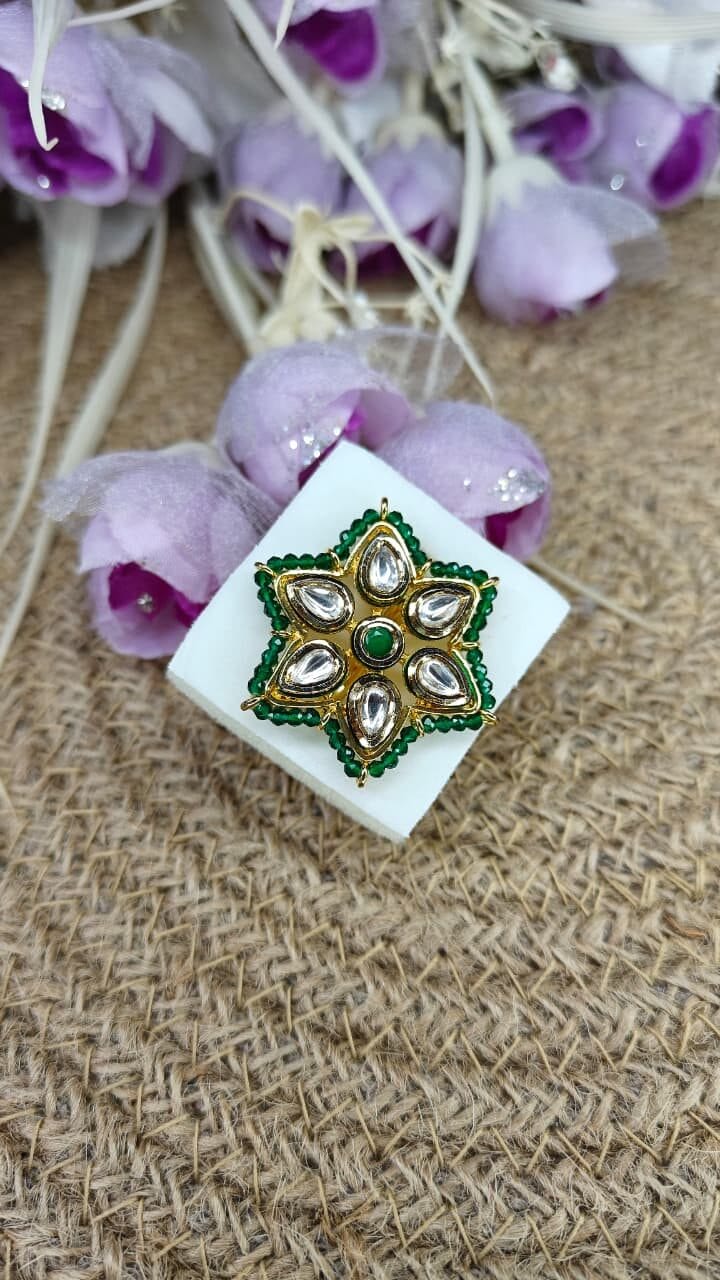 Neera Green Adjustable Ring - Image 2