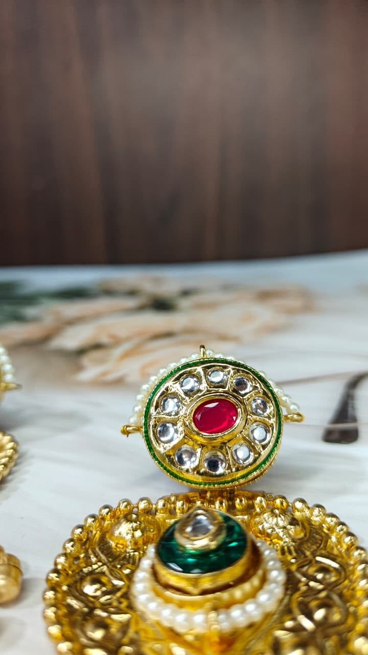 Nayantara Heritage Kundan Chandbalis - Image 4