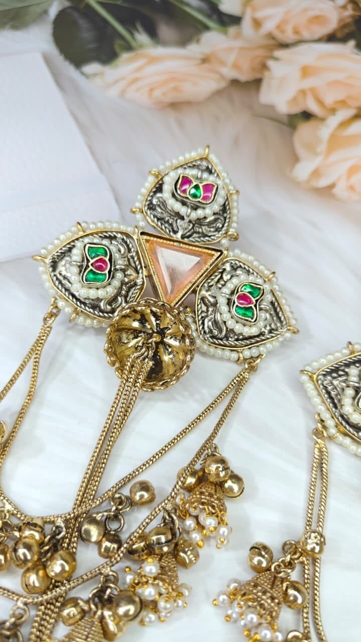 Aarvika Tri-Meena Jhumka - Image 5