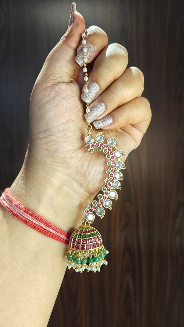 Vamika Peacock Curve Jhumka - Image 2