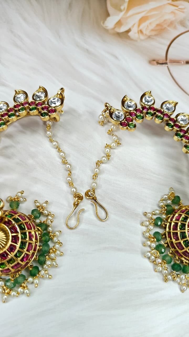 Vamika Peacock Curve Jhumka - Image 9