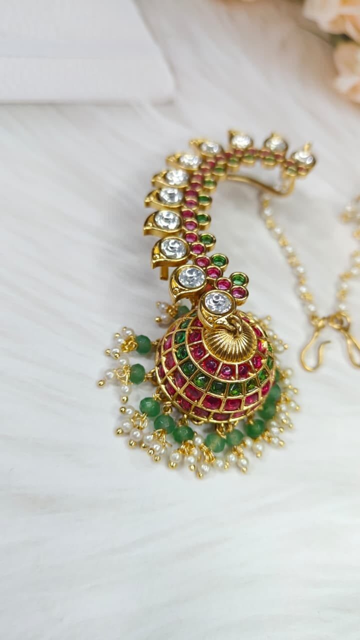 Vamika Peacock Curve Jhumka - Image 8