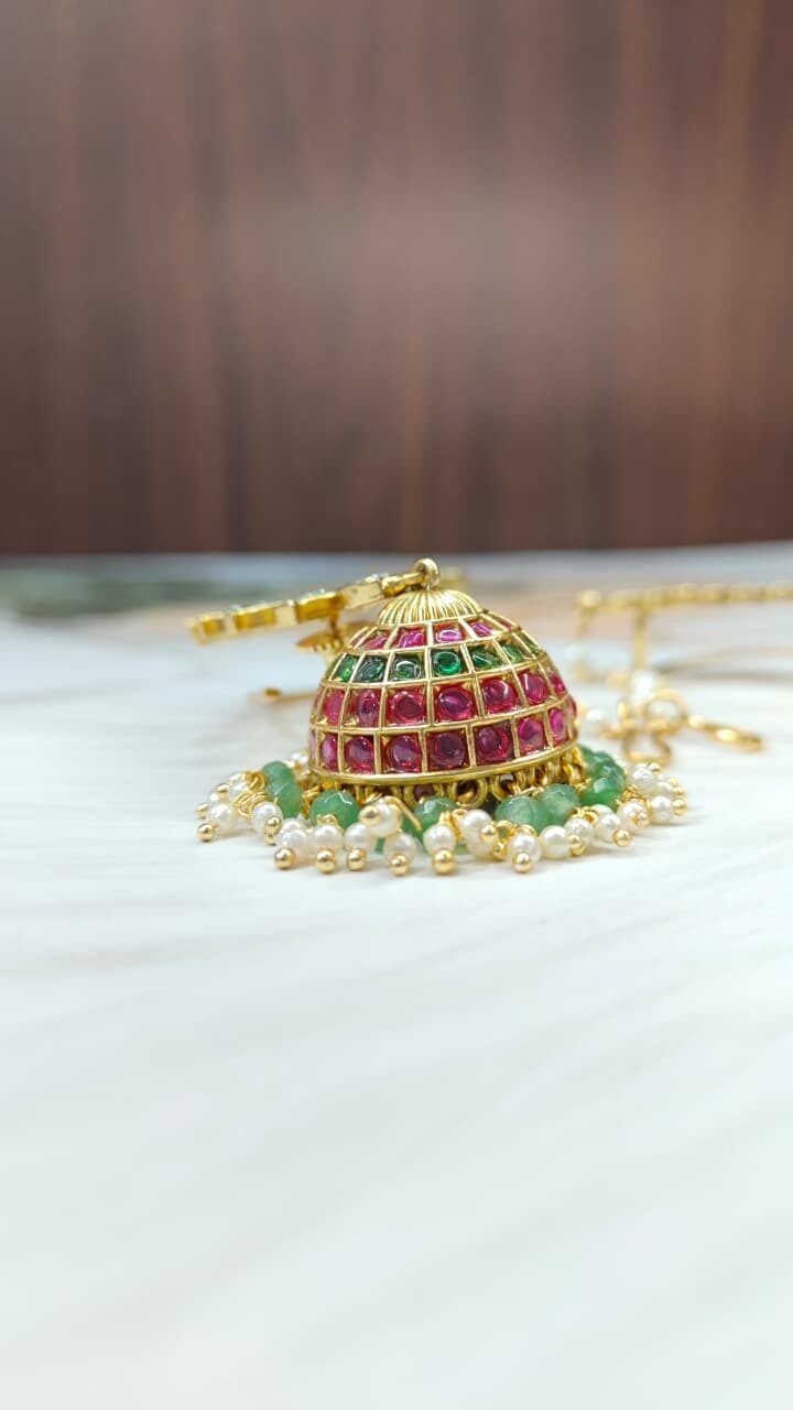 Vamika Peacock Curve Jhumka - Image 7