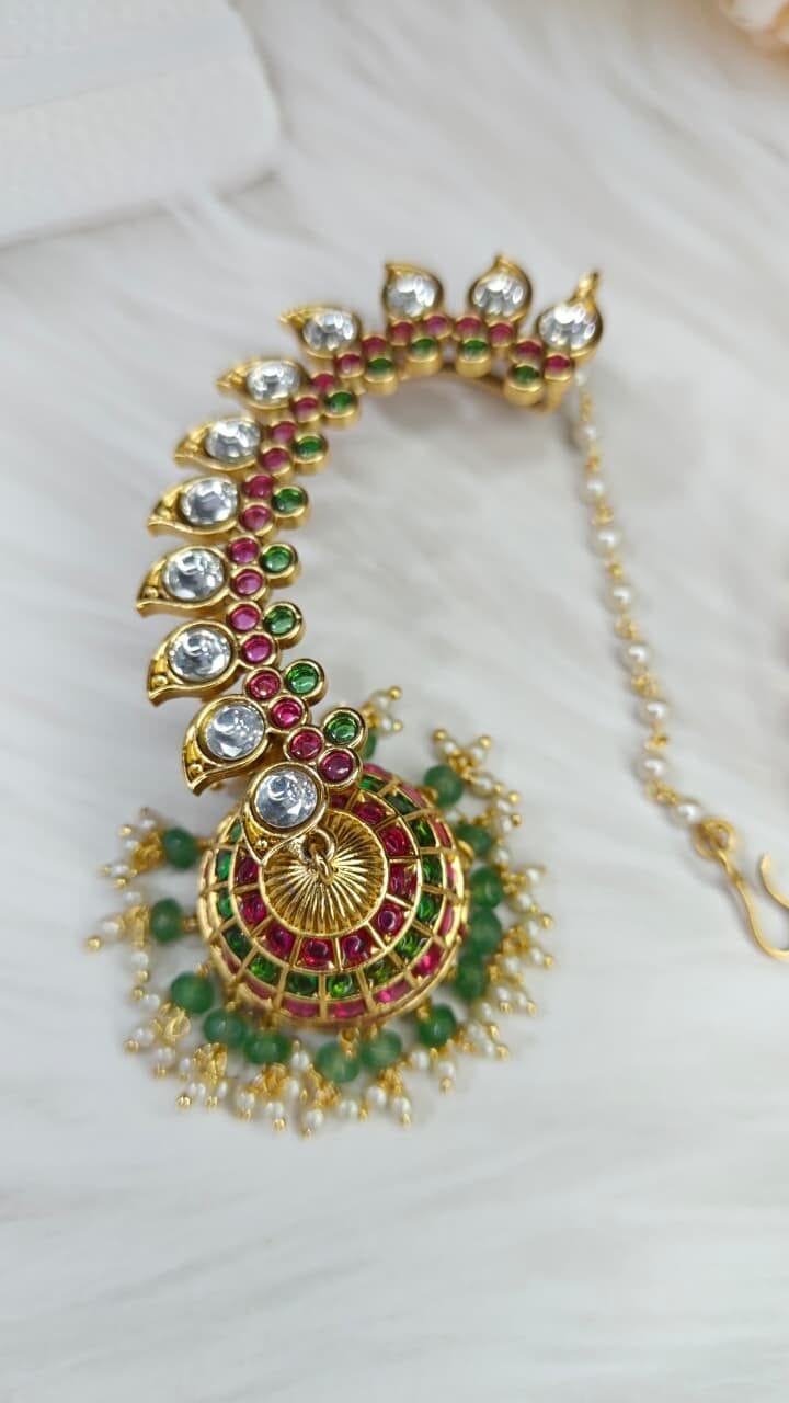 Vamika Peacock Curve Jhumka - Image 5
