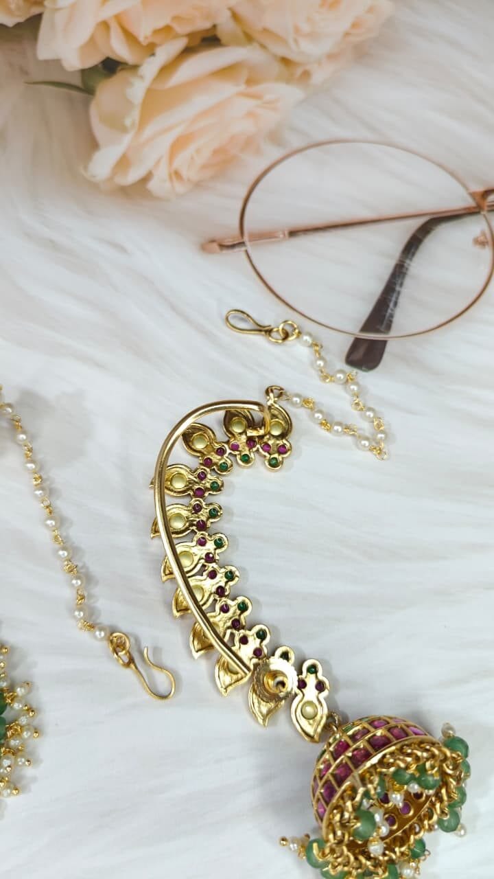 Vamika Peacock Curve Jhumka - Image 6