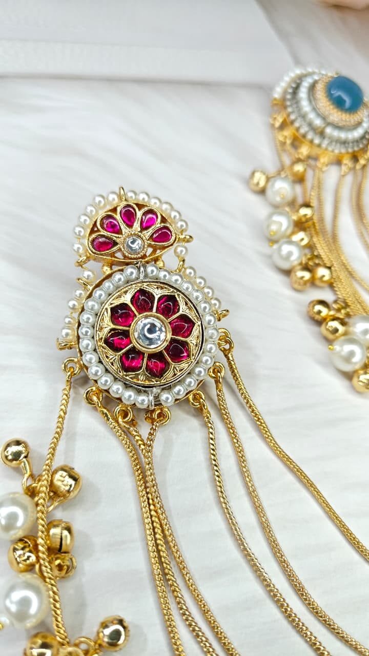 Meher Jadau Kaanchain Earrings - Image 5