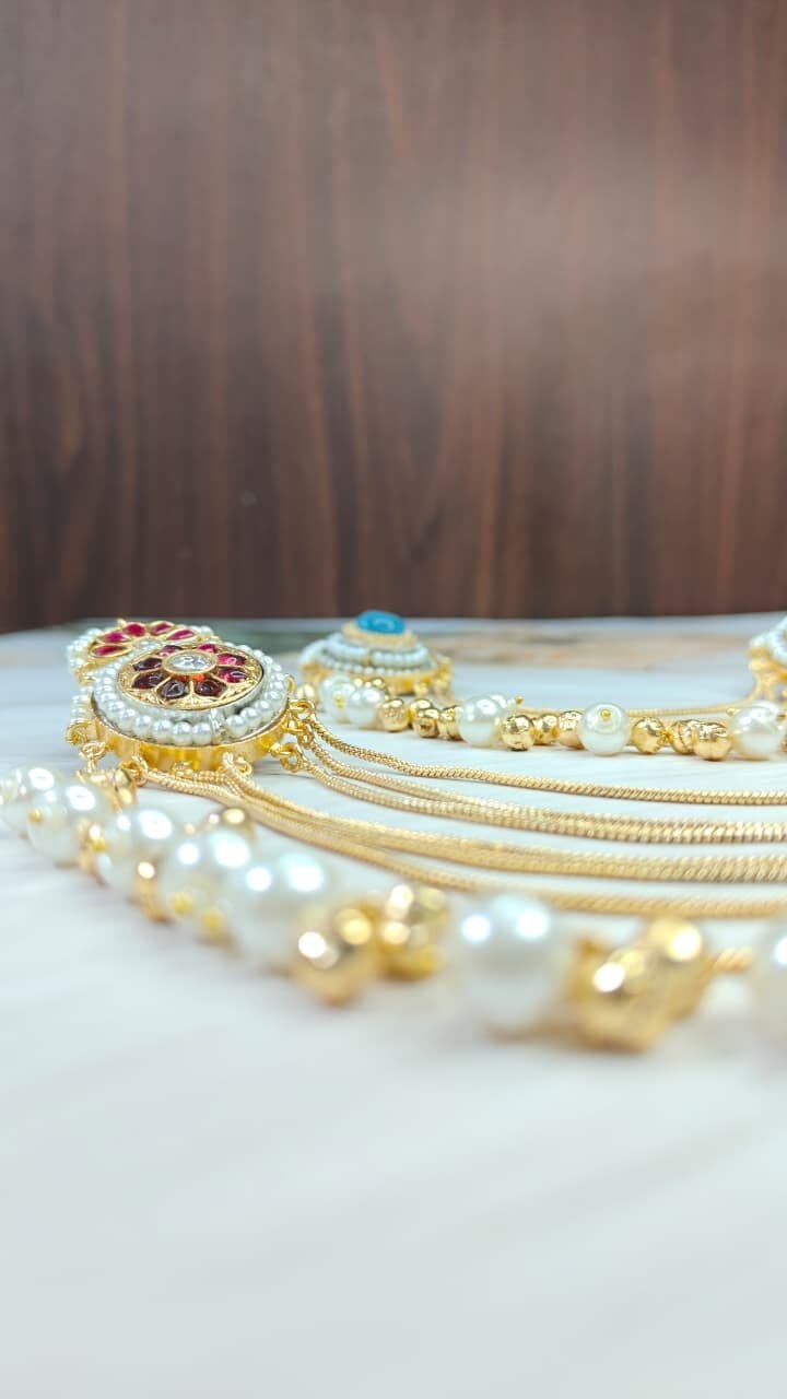 Meher Jadau Kaanchain Earrings - Image 8